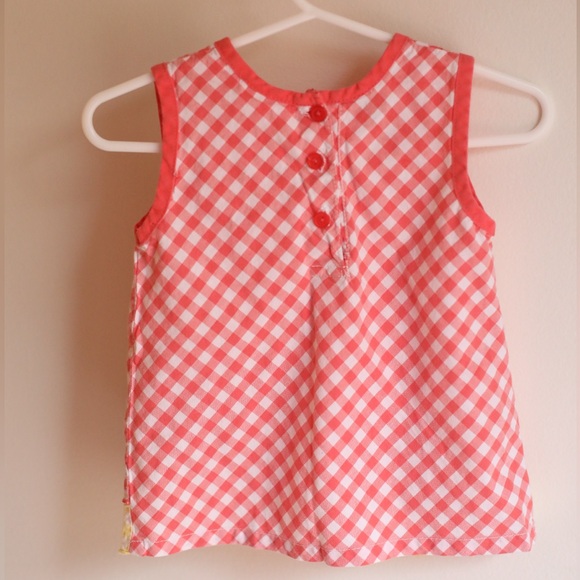 Kids Red and Yellow Gingham Tank Top - Picture 4 of 4